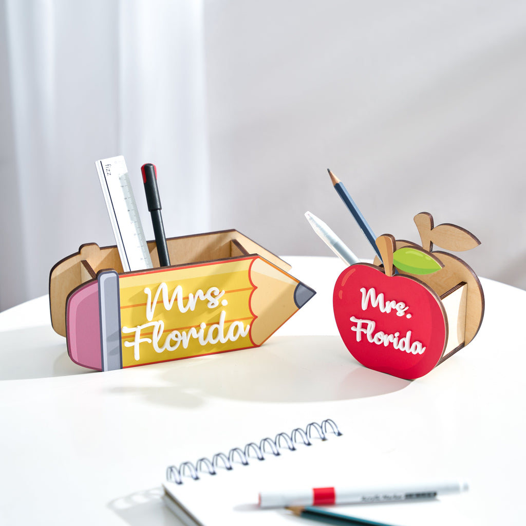 Teacher Pencil Holder, Desk Organizer, Teacher Appreciation Gift