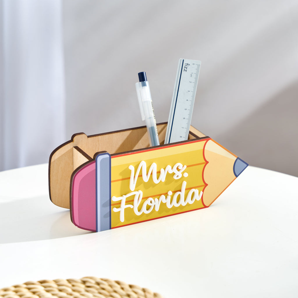 Teacher Pencil Holder, Desk Organizer, Teacher Appreciation Gift