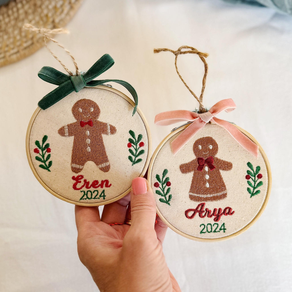 Christmas Embroidered Ornament, Baby’s First Christmas Ornament