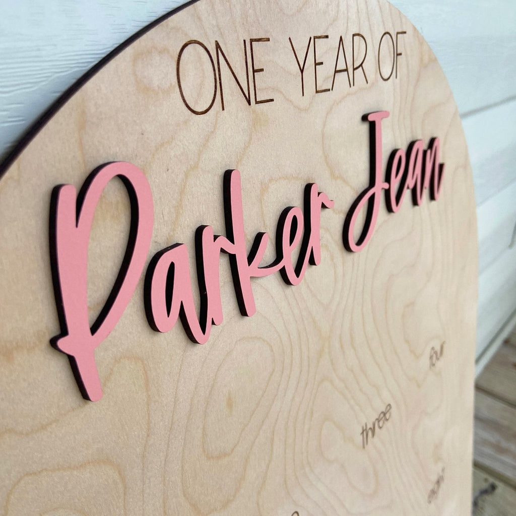 Wooden Milestone Photo Board, One Year Photo Sign, First Birthday Decorations