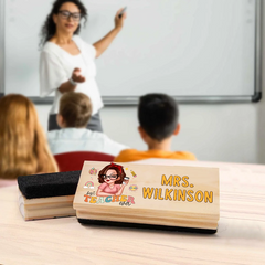 Personalized Best Teacher Ever Boho Whiteboard Eraser, End Of The School Year Gift For Teachers, Teacher Appreciation Gift