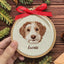 Embroidered Dog Ornament With Photo & Name, Christmas Gift For Pet Lovers