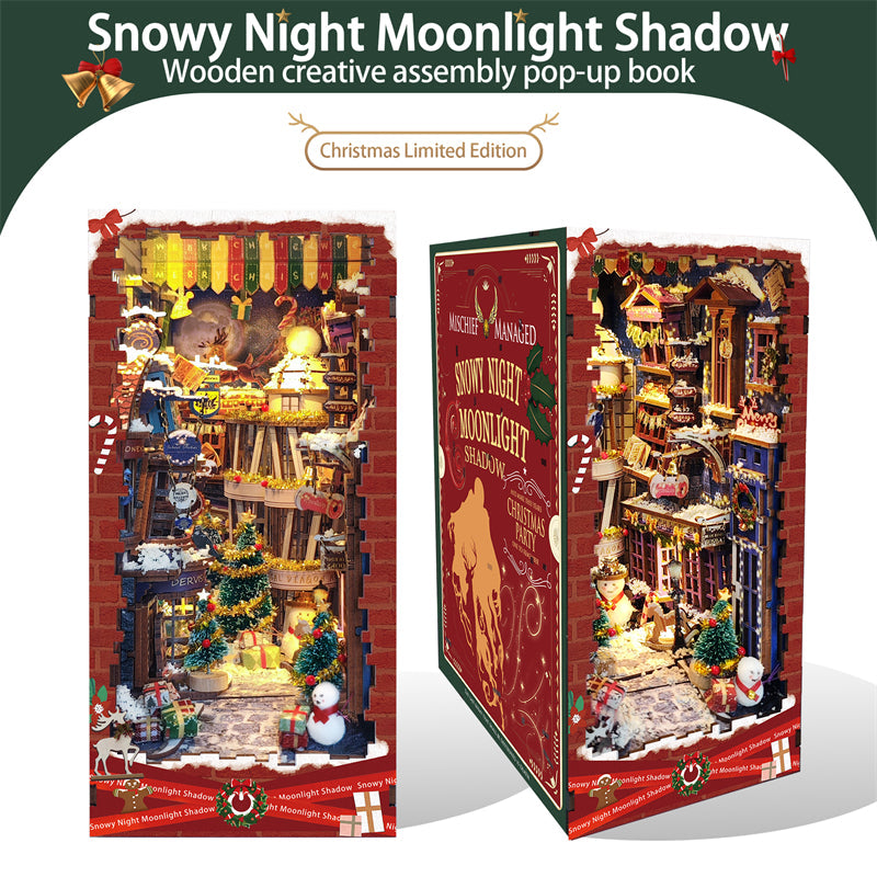 Gedova™ Snowy night - DIY Christmas Book Nook with LED Light