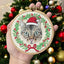 Christmas Embroidered Cat Picture Ornament, Custom Dog Ornament