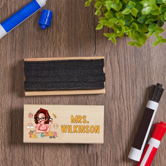 Personalized Best Teacher Ever Boho Whiteboard Eraser, End Of The School Year Gift For Teachers, Teacher Appreciation Gift