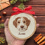 Embroidered Dog Ornament With Photo & Name, Christmas Gift For Pet Lovers