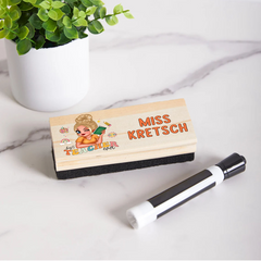 Personalized Best Teacher Ever Boho Whiteboard Eraser, End Of The School Year Gift For Teachers, Teacher Appreciation Gift