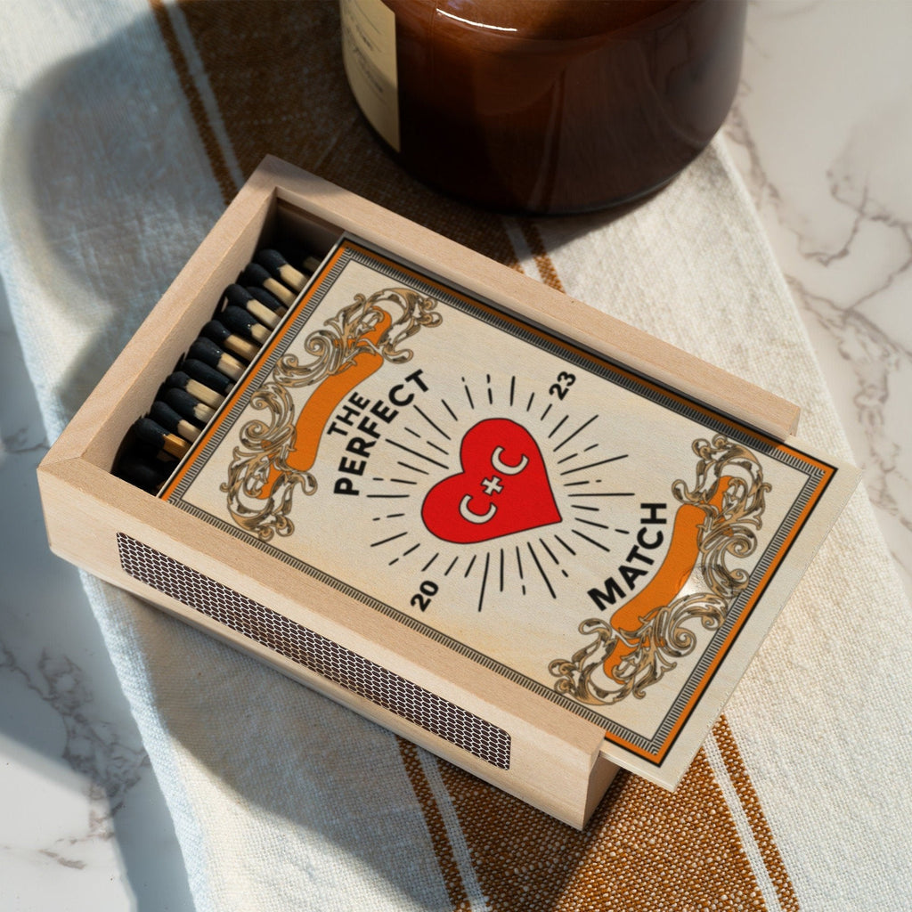 Custom Wood Matchbox For Couples, Housewarming Gift, Gift for Couples