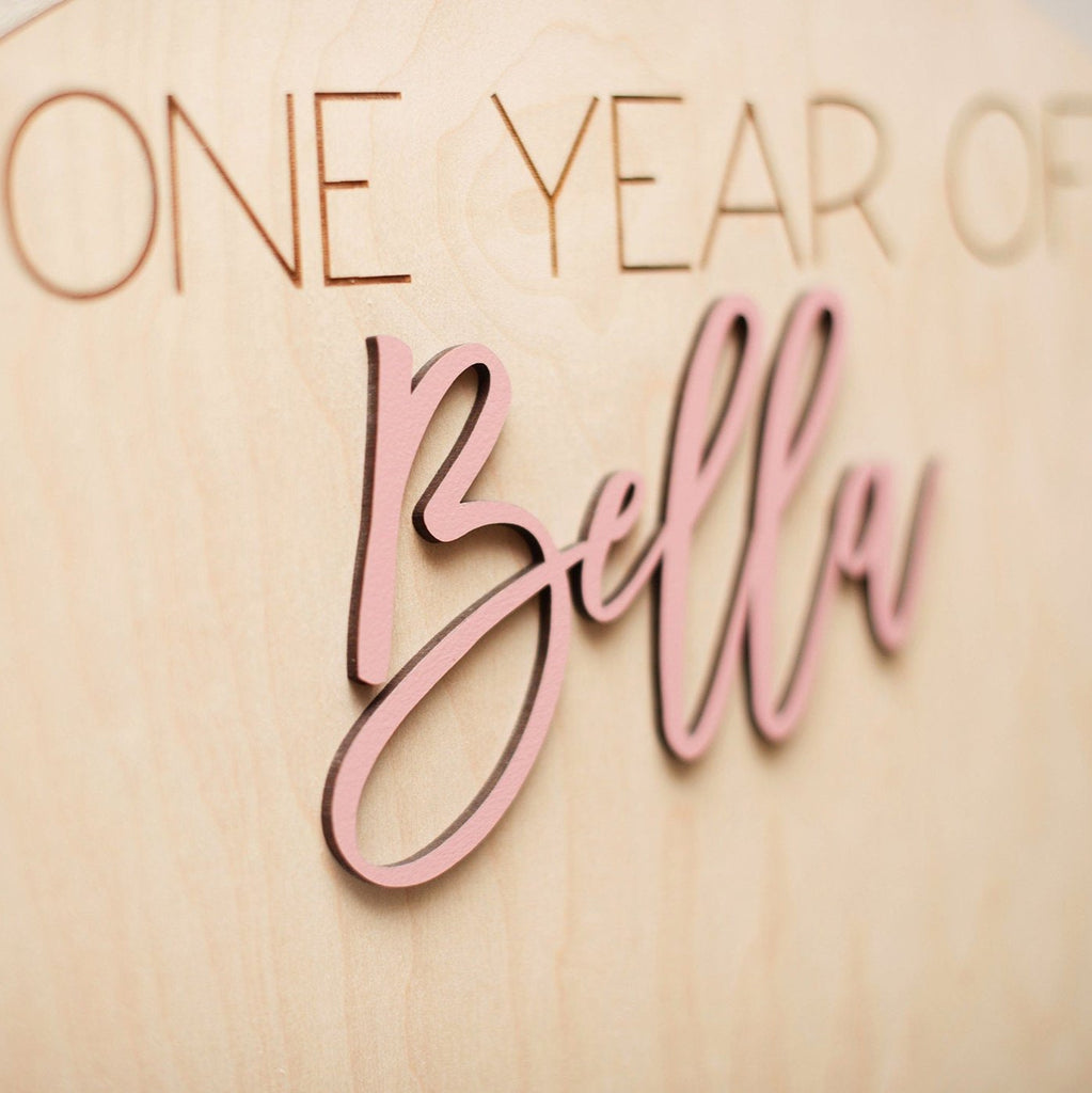 Wooden Milestone Photo Board, One Year Photo Sign, First Birthday Decorations