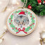 Christmas Embroidered Cat Picture Ornament, Custom Dog Ornament