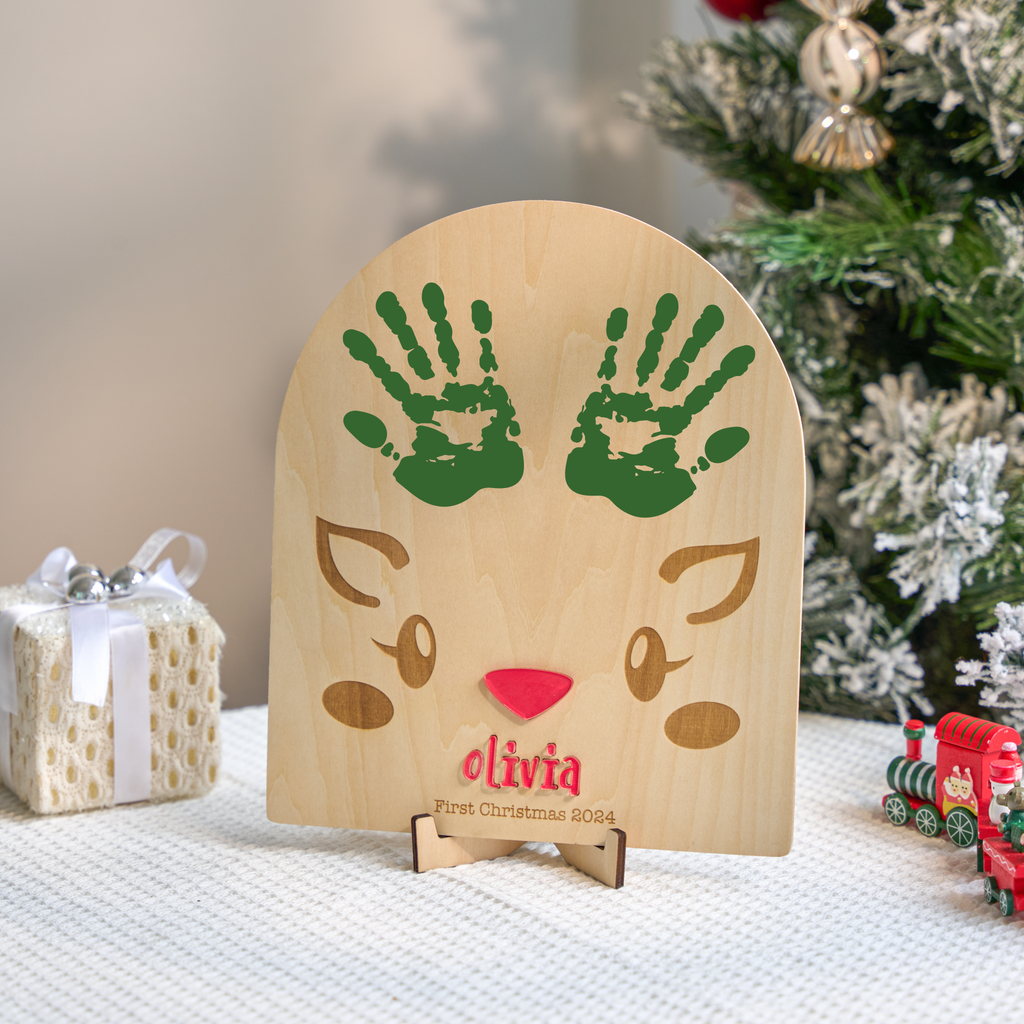 Baby Christmas Handprint Plaque