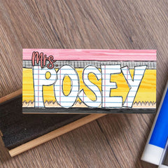 Personalized Doodle Teacher Name Whiteboard Eraser, End Of The School Year Gift For Teachers, Teacher Appreciation Gift